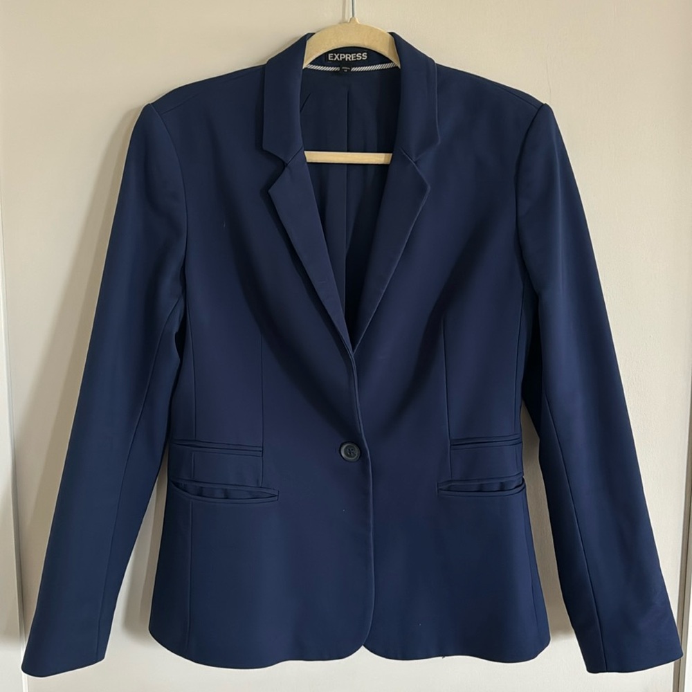 Navy blue blazer classic fit Express size 10